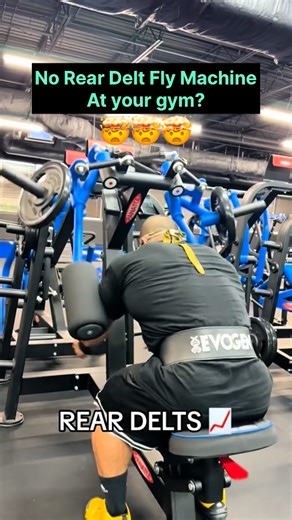 Fit Strong on Instagram: "No Rear Delt Fly Machine at your gym? 🤯🤯🤯 Use this lateral raise machine instead by bending over 🔥 No rear delt fly machine available? Just bend forward on the lateral raise machine, keep your chest supported, and drive your elbows out. This simple tweak targets your rear delts perfectly, keeps your form tight, and delivers the same intense contraction you’d get on a dedicated rear delt machine. A perfect hack for bigger, more defined rear delts even with limited eq