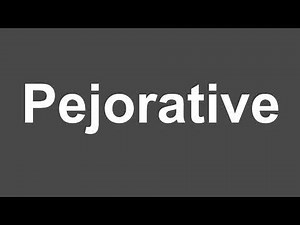 How to Pronounce Pejorative | Pejorative Pronunciation | How to Say Pejorative