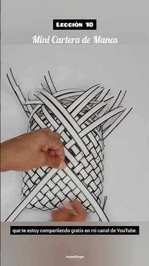 LECCIÓN 10: MINI CARTERA DE MANO - CURSO DE CESTERÍA DIAGONAL#hechoamano #beginnertutorial #diy