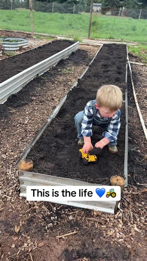 Nothing better than this 🚜 #homestead #garden #tractor #dirt @OshKosh B’gosh