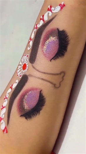 Bengali Bindi and eye makeup hand practice 👀❤💄💫#makeup #eyemakeup #bengali #trending #song #reels ❤