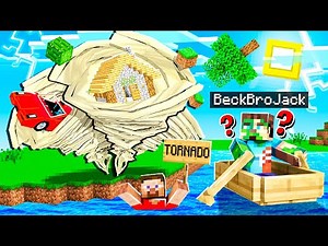 WORLDS BIGGEST TORNADO CHASES US IN MINECRAFT! (crazy)