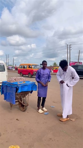 Homeless poor hawker with hearts of Gold