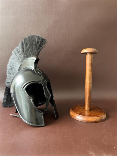 Black Corinthian Trojan Helmet With Plume – Warrior Armor for Cosplay & Display - Etsy