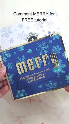 DIY Merry Christmas Card #craftangles #diy #cards