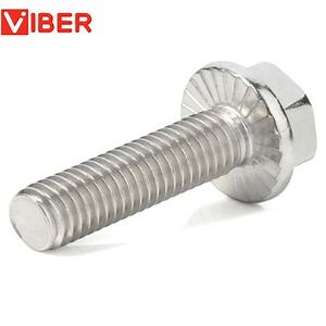 [Hot Item] M8-1.25 X 25mm Flanged Screws Stainless Steel 18-8 (304) Plain Finish DIN 6921