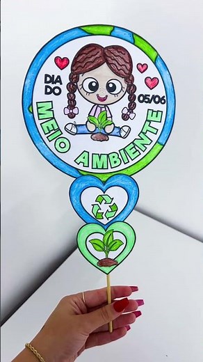 🌿 Lembrancinha Interativa de Meio Ambiente para Imprimir e Montar com a Turma