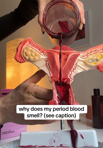 A mild, metallic scent is normal (this is because of the iron in your blood) but a strong, rotten, or fishy smell could mean an infection (see your doctor) or old blood sitting too long in a pad/tampon (time to change). #period #menstruation #periodtips #periodtips