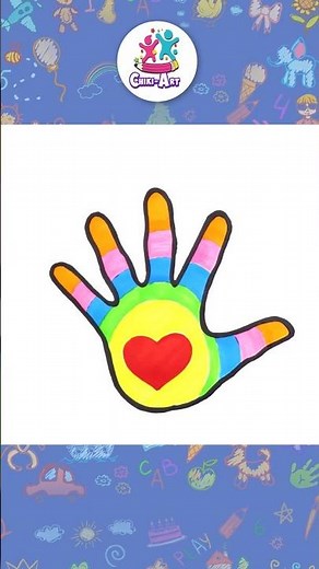 Draw Heart in Hand ❤️ Easy Kids Drawing Fun #shorts #drawing #howtodraw