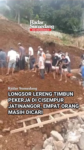 Longsor di Cisempur Timpa Pekerja, Empat Masih Hilang