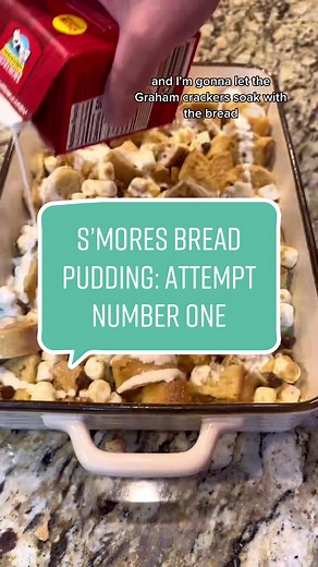 Delicious S'mores Bread Pudding Recipe Fail