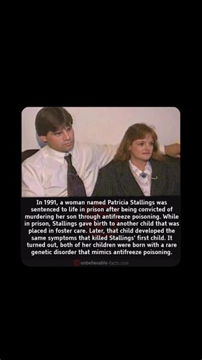 Darren Benavides on Instagram: "Patricia Stallings was a woman wrongfully convicted in 1991 of the murder of her infant son, Ryan, who tragically died from a rare genetic disorder, not poisoning, as initially believed by medical and law enforcement officials. Before the incident, Patricia had a difficult start, experiencing poverty and homelessness. She had an older child whom she had to give up for adoption. By the late 1980s, her life had stabilized. She was working as a convenience store cler