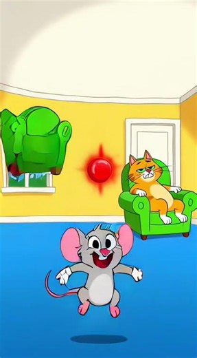 Mouse Presses Red Button… House Shakes! 😹 Funny Cartoon Short