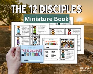 The 12 Disciples Craft Mini Book, 12 Disciples of Jesus Facts Bible Activity
