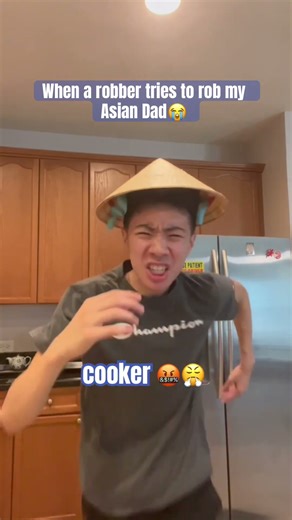 When a robber tries to rob an Asian Dad😭#comedy