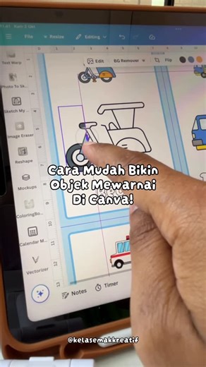 Sharing Tips Canva || Kelas Canva untuk Emak on Instagram: "Ada Cara baru lagi buat bikin objek mewarnai! Setelah kemarin pakai cara atur kecerahan gambar, sekarang ada yang lebih mudah untuk bikin objek mewarnai 💖💖💖 Pakai aplikasi ‘vectorizer’ caranya ya jauh lebih sederhana. Tinggal klik-pilih binary-atur threshold dan klik Start Tracer ✅ Objek mewarnai siap di layout! Pengen makin jago Canva dan mulai bikin produk digital? Yuk ikutan Kelas Cuan dari Canva #7 bareng @kelasemakkreatif! Komen