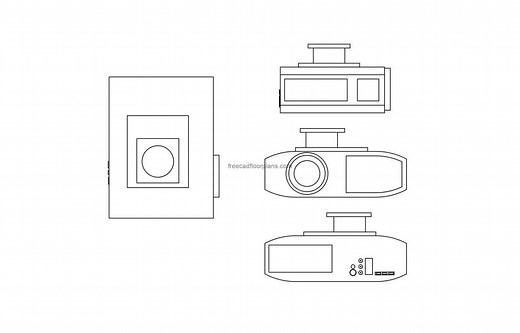Ceiling Mounted Projector - Free CAD Drawings