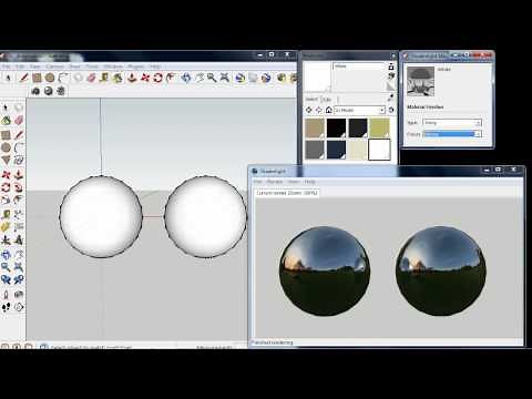 Glossy and Shiny material types in Shaderlight for Sketchup