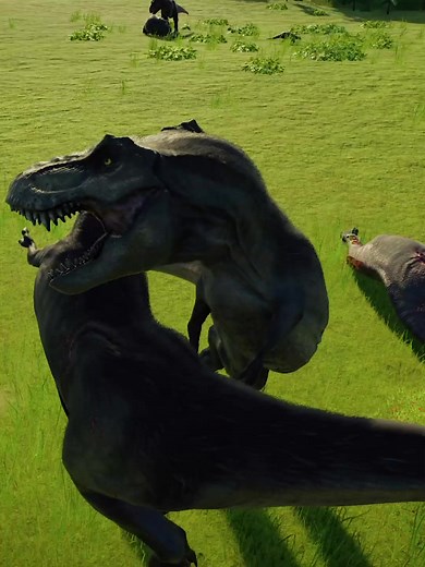 Tyrannosaurus Rex Pride Battle in Jurassic World Evolution 2