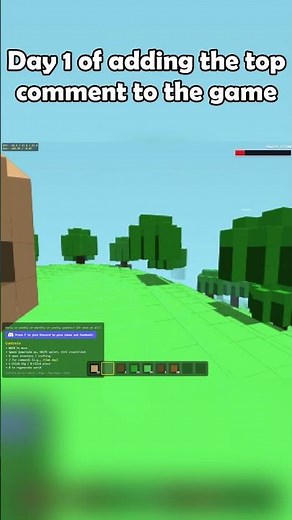Day 1 of adding the top comment to my minecraft clone!