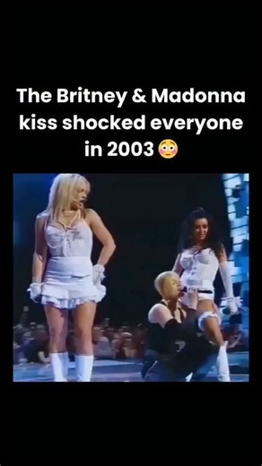 Blooper & celebrity Moments on Instagram: "When Madonna and Britney Spears kissed live at the 2003 MTV Video Music Awards, it instantly became one of the most iconic and controversial pop culture moments of the early 2000s. The unexpected on-stage kiss was replayed endlessly across television and media, dominating headlines and sparking global conversation. More than just shock value, the moment symbolically positioned Britney Spears as the heir to Madonna’s legacy as pop music’s ultimate provoc