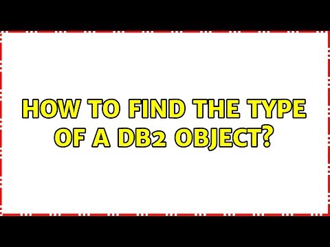 How to find the type of a DB2 object?