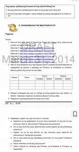 Pag-uugnay ng Batayang Konsepto sa Pag-unlad Ko Bilang TaoAno... | Filo