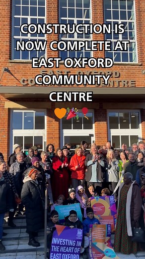 Today marked the completion of work on the £5.9m redevelopment of East Oxford Community Centre🧡🎉🎈 The ribbon cutting marks the end of the construction process and the start of the centre being brought back into use. It is a significant step in our work to deliver high-quality community facilities for local residents. Delivered by ODS, the redevelopment has transformed the original site into a modern, accessible space for residents and local organisations - while preserving the centre’s histor
