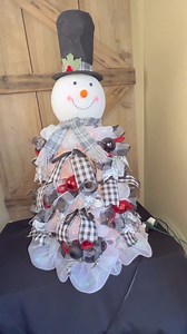 5.8K views · 79 reactions | The shorter version of my snowman tomato cage tree is available to ship at SweetAriaDecor.com #tomatocagetree #tomatocagetrees #christmas #christmastrees #christmasdecor #snowmandecor #sweetariadecor | Sweet Aria Decor "The Tomato Cage Tree Lady" | Facebook