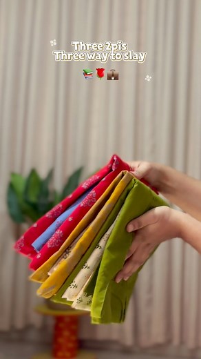 Three 2 pcs Three way to slay!❤️ #longgedit #HandBlockHeritage #EthnicWithElegance #longgstyle #FestiveElegance #CottonLuxury | Longg : লং