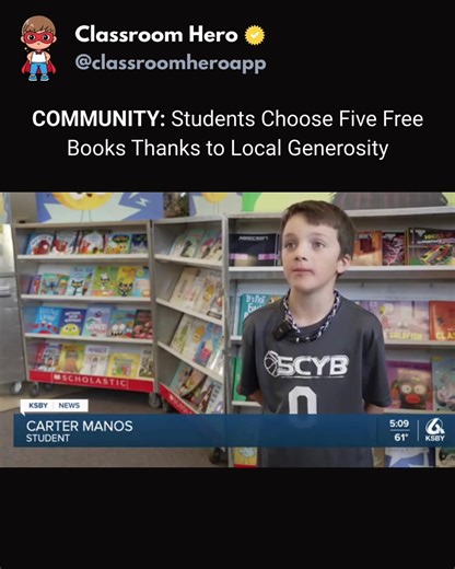 At Oceano Elementary School, community generosity turned into something unforgettable — every one of the school’s 375 students was able to pick out five free books to take home thanks to donations through the If You Give a Child a Book campaign. For many families, access to books at home isn’t guaranteed, making moments like this transformational for literacy, confidence, and family learning. Students even chose books to read with siblings and parents, helping literacy grow beyond the classroom 
