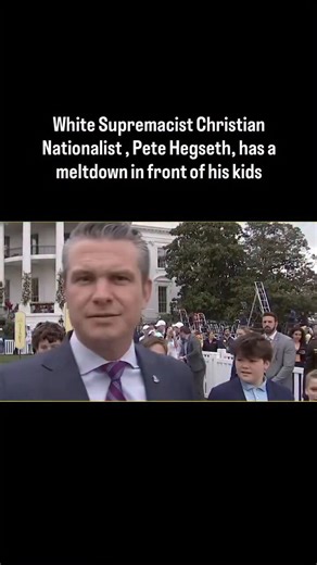 Looks like Iran just successfully triggered Pete Hegseth into a full public meltdown right in front of his own kids.The same tough guy who smugly tells his 13-year-old son that American troops "died for you" so we don’t have to deal with nuclear Iran… now breaking down like a fragile snowflake when the real consequences stare him in the face.Pathetic.This WAR is far too sophisticated for narrow-minded, chest-thumping amateurs playing war hero with other people’s blood and their own children’s fu