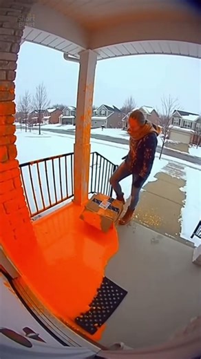 ❄️💥 Package Explodes with Paint | Angry Porch Thief Reaction