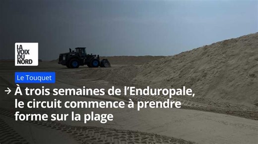 À trois semaines de l’Enduropale, sur la plage du Touquet, le circuit commence à prendre forme