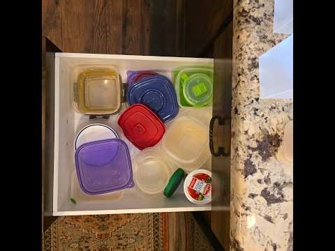Food Storage Containers & Lids - Drawer Organization