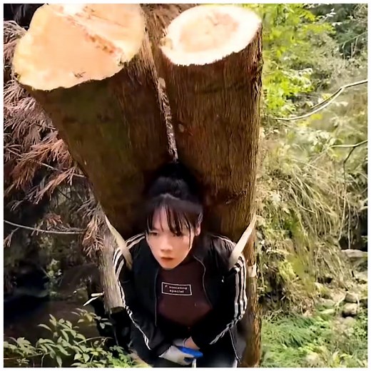 This Lady can hold two big wood logs like a backpack 💯 | Boutique Jeff