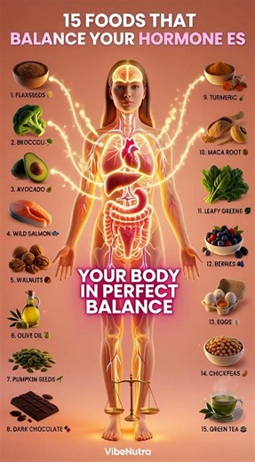 15 Foods That Balance Your Hormones 🌸(What They Do Inside Your Body)