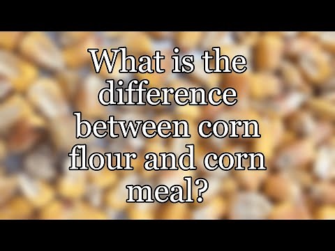 What is the difference between corn flour and corn meal?