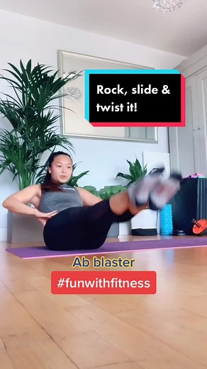 Ab blaster challenge! 💪💪💪 #abs #abblaster #funwithfitness #rock #slide #twist #up #down #fitness #corechallenge #core #hardcore