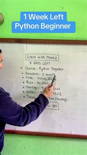 Python class starting after a week. #coding #python