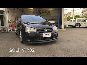 VWゴルフ５Ｒ３２ 紹介動画 （下回り・純正マフラー排気音あり） vw golf v R32 pure sound