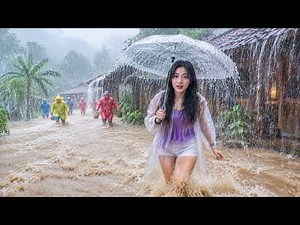 🔴 Extreme Heavy Rain Sounds 🌧️ Powerful Mountain Thunderstorm | Deep Sleep 😴