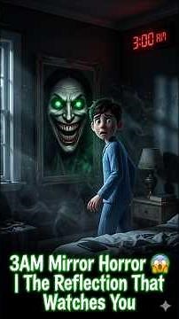 “3AM Mirror Horror 😨 | The Reflection That Watches You”#horror #shorts