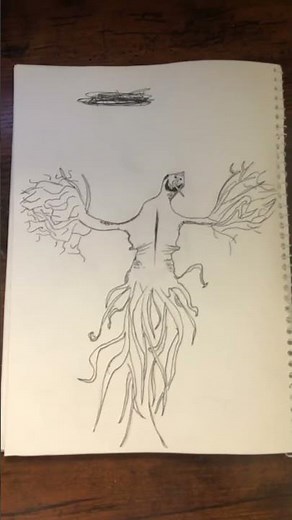 I’ll hover over you, my sweet child #dr nowhere #drawing #art #fyp #anologhorror