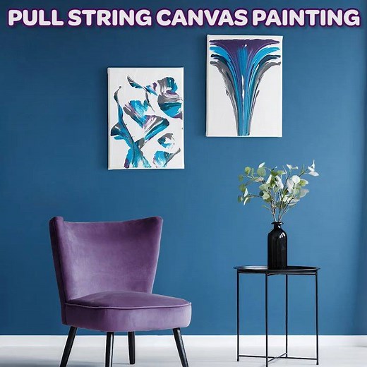 96 reactions · 37 shares | A unique take on paint! Use pulled string to create a DIY canvas painting & one-of-a-kind design. | Crayola | Facebook