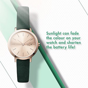 Horology 101 - Sunlight! Extended exposure to sunlight can fade the colour on your watch and shorten its battery life! #WatchSmarter #DesignOfTime | Design of Time by Movado