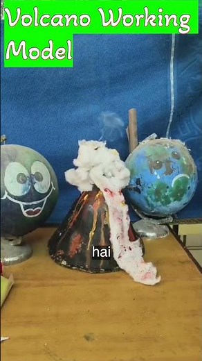 Volcano Working Model || Science Exhibition #scienceexhibitionmodel #shorts #science