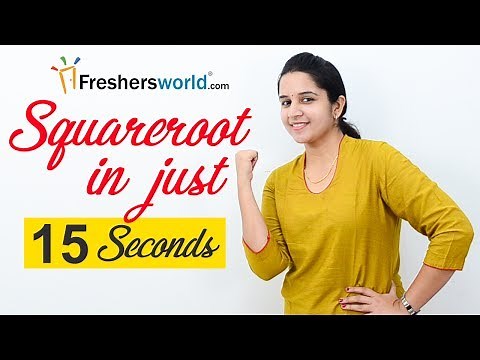 Aptitude Made Easy - How to solve square root in seconds? - Math tricks and shortcuts