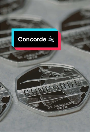 Marking 50 years since Concorde’s first commercial flight, the coin features a supersonic design depicting the iconic aircraft traversing the globe. Watch how we strike this extraordinary feat of engineering onto a 50p coin. #concorde #fyp #aviation #howitsmade #bts