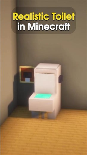 Realistic Toilet 🚽 in Minecraft 🔥 #shorts #minecraft